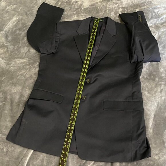 Lauren Ralph Lauren Mens Blazer Jacket 38R Black Wool 2-Button Single Breasted - Picture 8 of 16